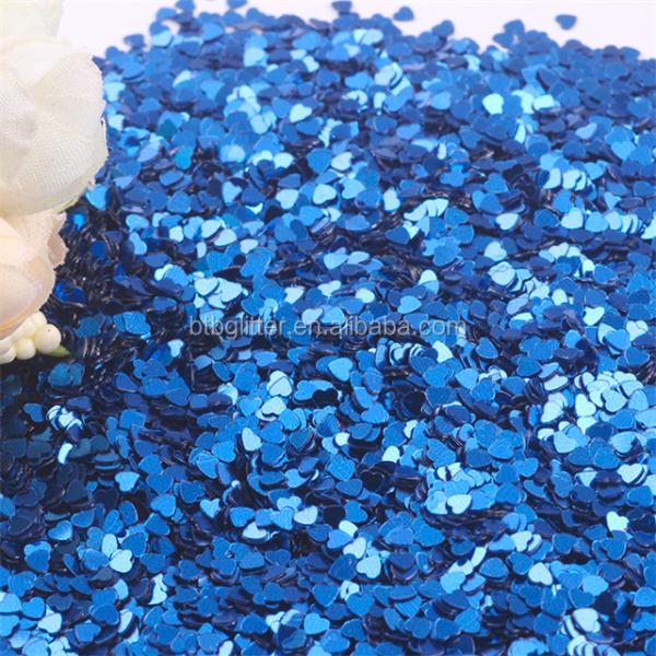 Thousand Choices Offered Sequins 3mm Peach Heart Shape Mixed Glitter PVC Material for Artware