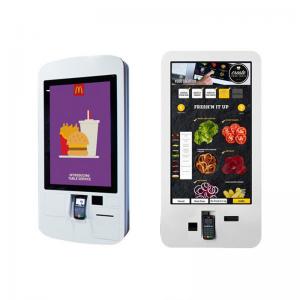 China Food Ordering Self Service Kiosk , Touch Screen Display Kiosk With Pos System / Bill Printer wholesale