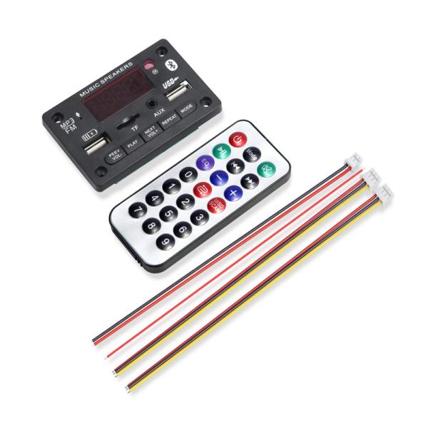 Wireless Car USB MP3 Player with TF Card Slot FM and Microphone Professional Amplifier