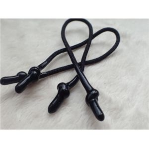 China Single Color Non Elastic Cord tape With Shinny Silicone Edings For Bag Puller wholesale