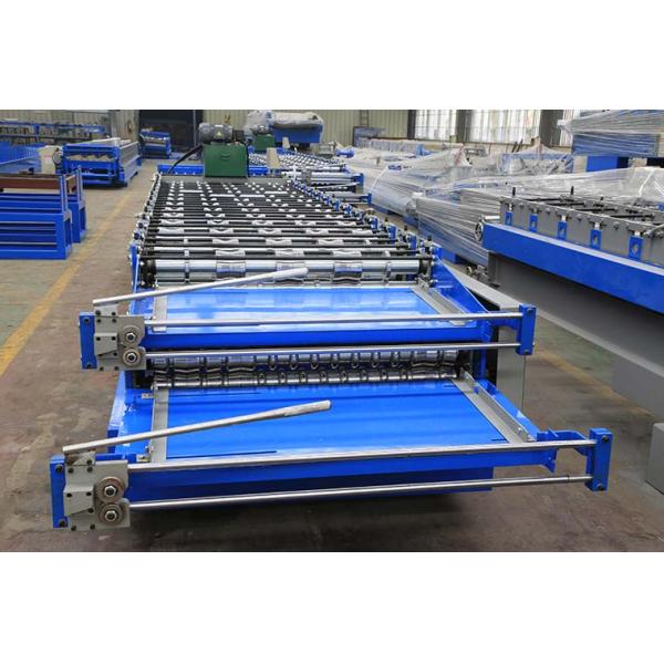 Roof Panel Double Layer Roll Forming Machine , Roof Tile Manufacturing Machine