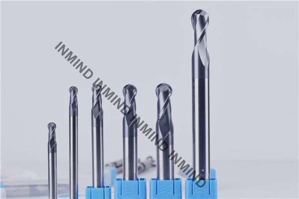 8 mm AOL 150 mm Black Surface Extra Long Carbide End Mills For Milling Quenching / Tempered Steel