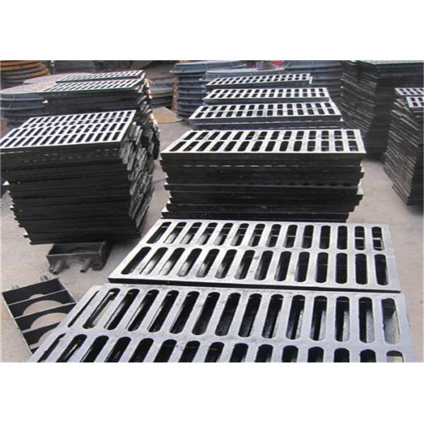 Anti Frozen Durable Rectangular Gully Grid With Frame Black Surface Finished