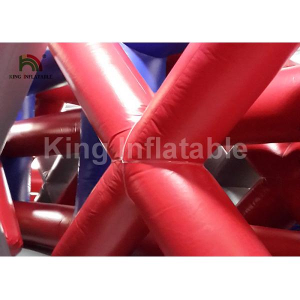Red 10x10m Giant Obstacle Course Inflatable Sports Games With Tangled Up For Adult