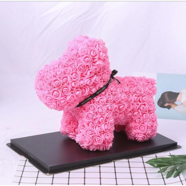 New Style Rose Bear 25 colors Available In Stock 40 cm Standing Foam/PE Rose Bear