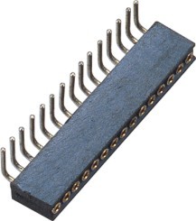 Buy cheap 1.27mm 1*15P Right Angle DIP WCON Connector Female Round Pin Header from wholesalers