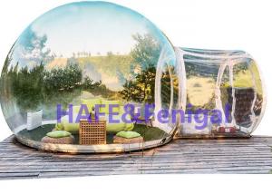China Dome Inflatable Bubble Tent With Tunnel PVC Tarpaulin wholesale