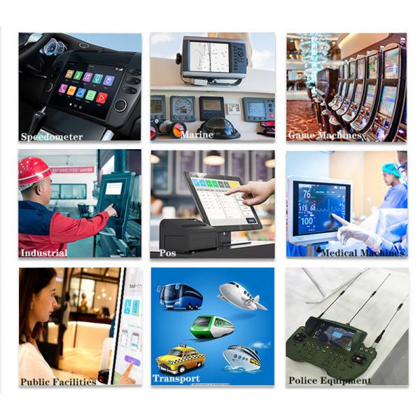 7" 800x480 Industrial Touch Screen Monitor 250cd/M2 Capacitive Panel