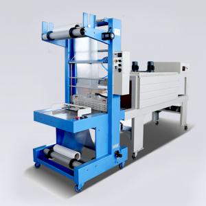 China Mineral Water Foam Carton PE Film Shrink Wrapping Machine Semi Automatic Customized wholesale