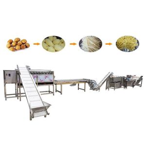 Small Scale Frozen French Fries Production Line Semi Automatic Machine