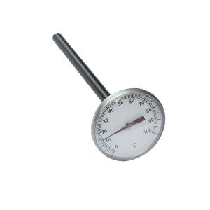 China 1 25MM SS Case Bimetal Stem Thermometer 100C Bimetal Temperature Gauge on sale