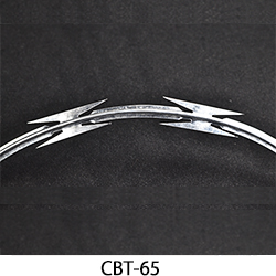 Barbed Tape Concertina Cross Prison Razor Wire CBT-65 Long Blade
