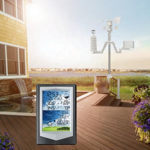 Wireless Weather Station With Color Screen Display And ±1.0°C Temperature