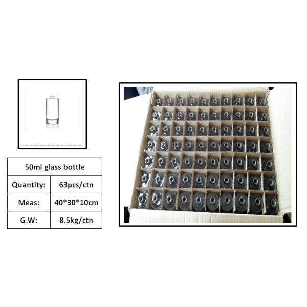 Empty Cylinder Transparent Perfume Bottle Glass With Magnetic Cap 50 Ml With Gift Box