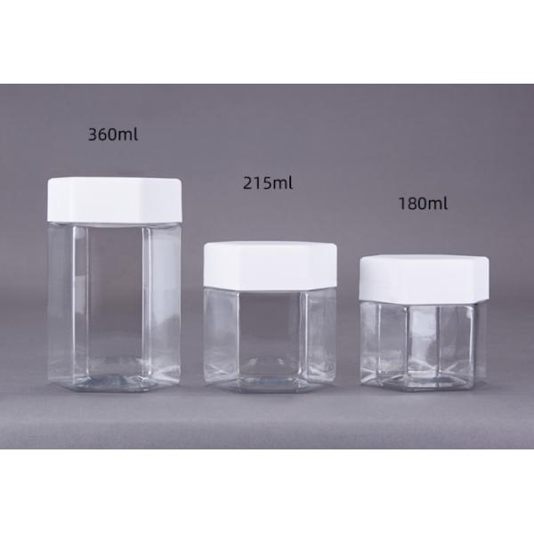 180ml 215ml Hexagon Transparent Plastic Pet Jar For Food Packaging Recycling