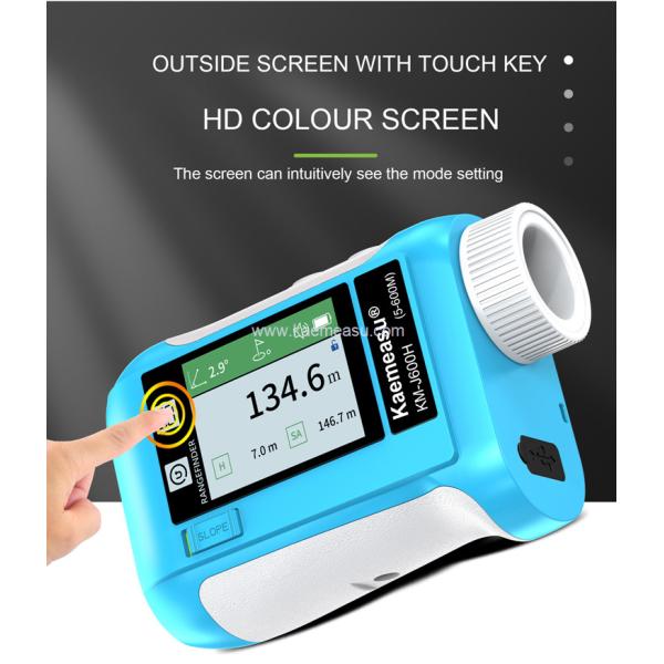 kaemeasu USB Charging Golf Rangefinder Big Screen Laser Range Finder Slope Switch Flagpole Lock J1500