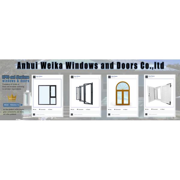Drafty Double Hung Hurricane Windows UPVC Customized