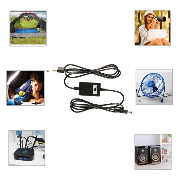 5V to 12V 2A DC Step Up Converter Cable for Car GPS Wifi Modem