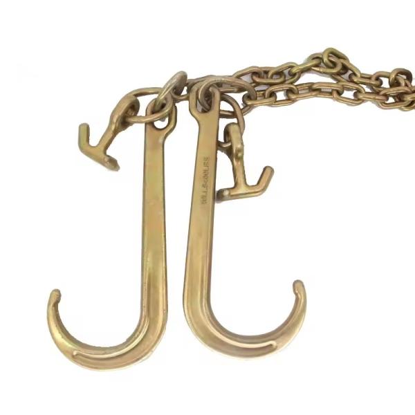 G70 Lifting Truck Winch Cable V Hooks Forged Towing Chains with Welded Chain Structure