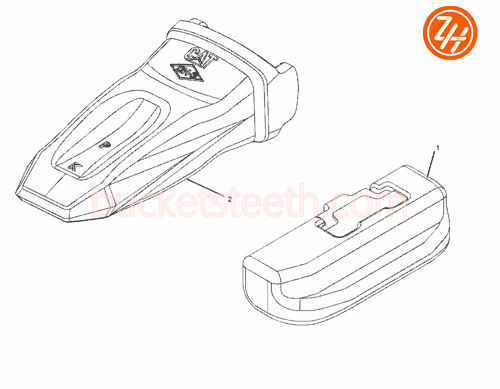 K80 Excavator Bucket Teeth , 220-9081 Replacement Bucket Teeth