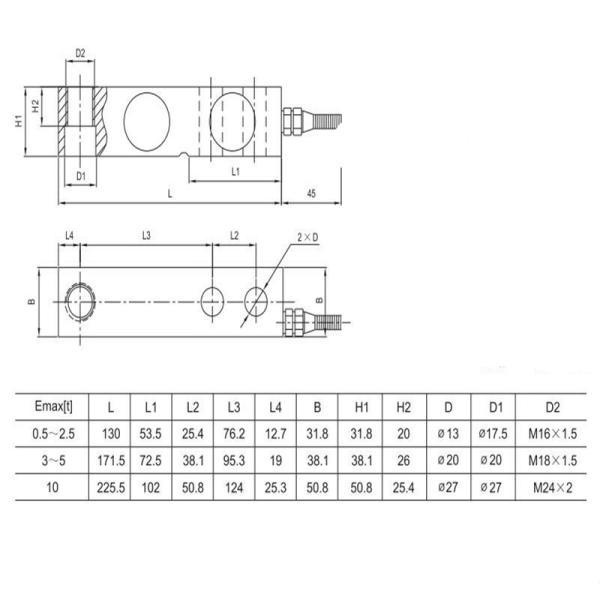 Shear Beam Load Cell Keli SQB 0.5t 1.0t 2ton Keli Weighing Sensors For Forklift Scales