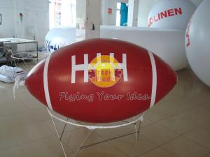 China Red Inflatable Advertising Sport Rugby Ball Balloons with total digital printing for Party wholesale