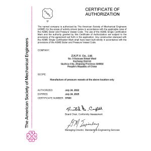 Quzhou Kingkong Machinery Co., Ltd. Certifications