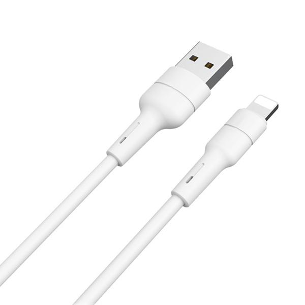 Black / White TPE USB Cable 480mbps 2A / 3A Output 1m / 2m Length