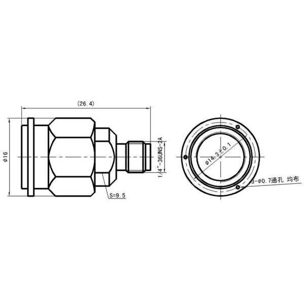 TNC Male to SMA Female RF Coaxial Adapter