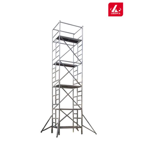 8M Folding Mobile Painting Plastering Scaffold Tower Aluminum Platform