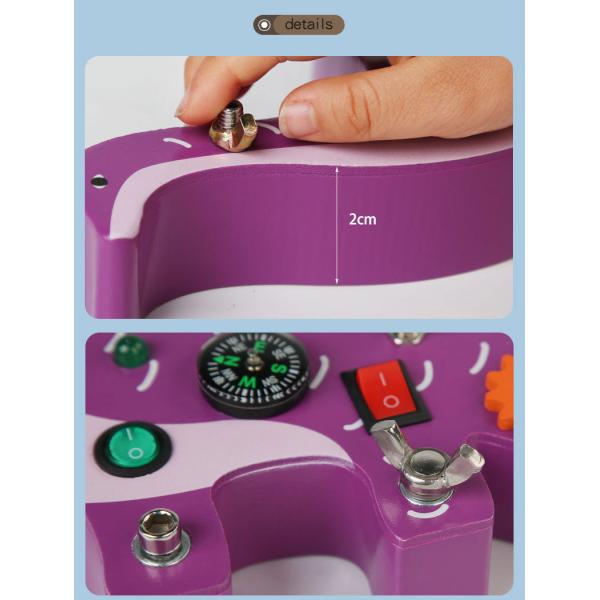 LED Light Simulation Socket Switch Teaching Aids for Wooden Montessori Busy Board