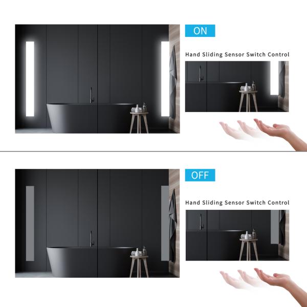 Customizable Anti Fog Bathroom Mirror Cabinet Rustproof With Jewelry Storage