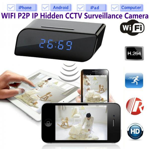 Quality T8S 720P Alarm Clock WIFI P2P IP Spy Hidden Camera Home Security CCTV Surveillance DVR with Android/iOS App Control for sale