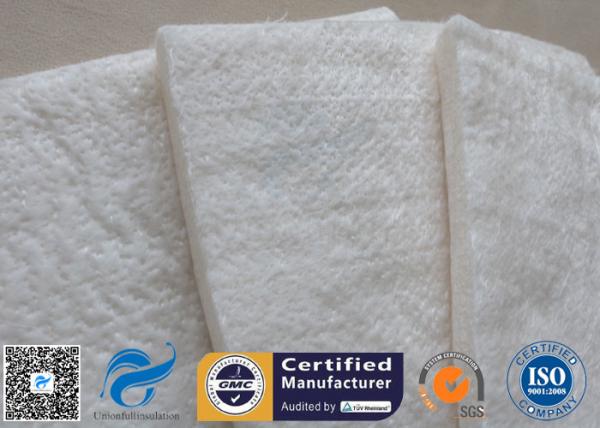 Quality 25mm 1200℃ White Fiberglass Needle Mat High Silica Heat Insulation Blanket for sale