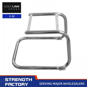 China 32mm Tube Office Chair Metal Frame Black /  Chrome Office Chair Accessories Parts wholesale