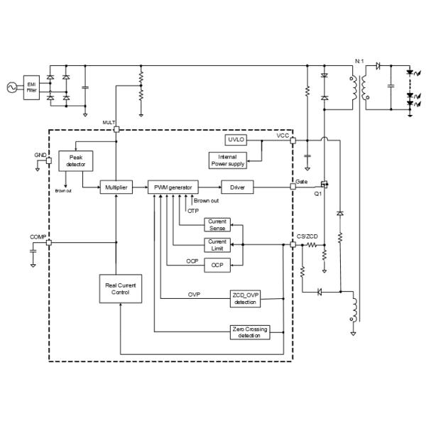 MP4026GJ-Z 1.25W 3mA LED Lighting Drivers Monolithic Power Systems