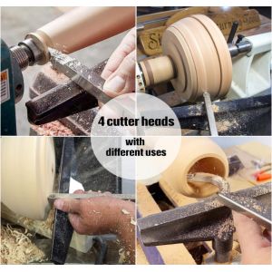 Bigger Swan Neck Carbide Wood Lathe Chisels Round Shape With 8.9mm Inserts