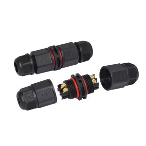 China Plastic Straight Screw Type Outdoor IP68 4Pin Waterproof Connector Power Electrical Wire on sale