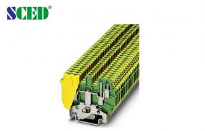 China 2.5mm2 Width 5.2mm Yellow and Green Color Din Rail Series AWG 30 - 12 Elevator Application on sale