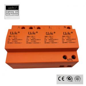 China 35mm DIN Rail Mounting 25kA Surge Protector Device With PBT Plastic Housing on sale