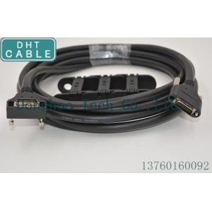 Right Angle Camera Link Cable MDR Overmolding Black Color With Screw Locking