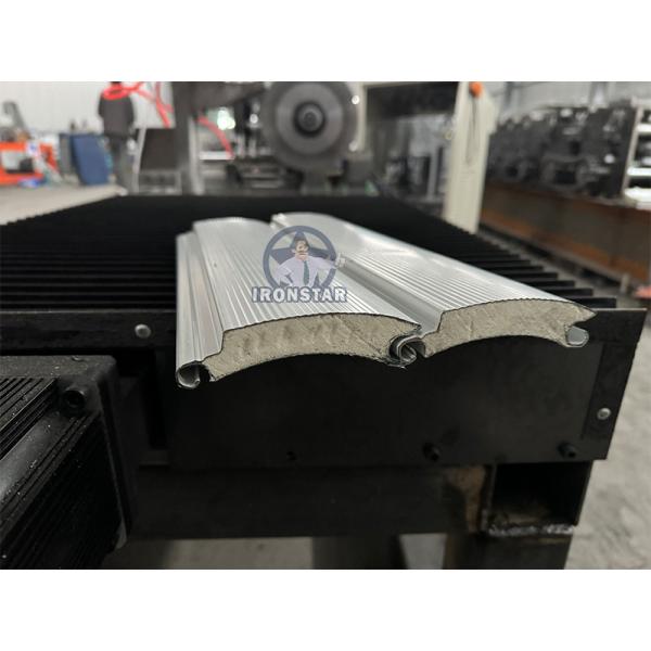 PU sandwich shutter door roll forming machine for Turkey Galvanized steel or PPGI or Aluminium