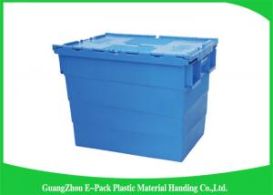 China Durable Plastic Attached Lid Containers / Heavy Duty Plastic Storage Boxes wholesale