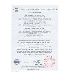 Shenzhen Ouxiang Electronic Co., Ltd. Certifications