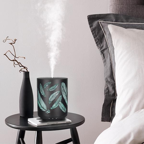 Tabletop 35ML/H Ultrasonic Metal Aroma Diffuser Essential Oil Humidifier