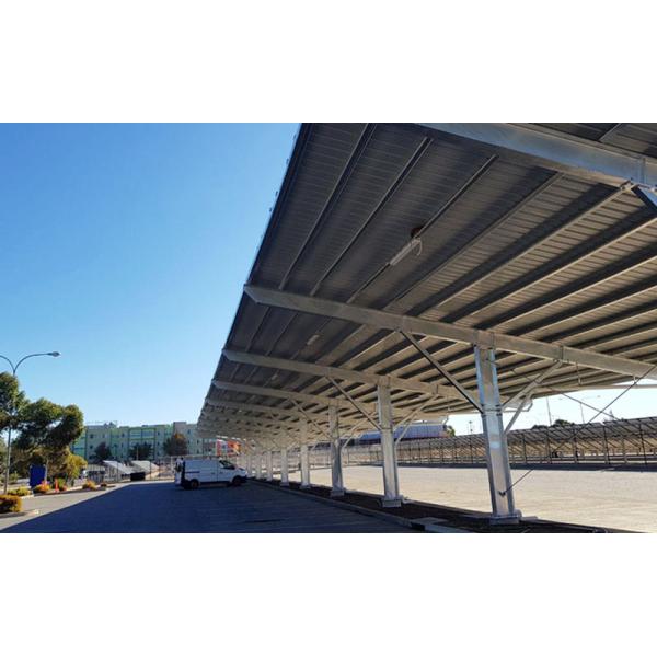 Q235 Steel Solar Carport Structures with CE Certification and 1.4KN/m2 Snow Load