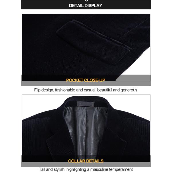 Nonwoven Weaving Method Men's Casual Suit Jacket Spring and Autumn Cotton Corduroy Suit