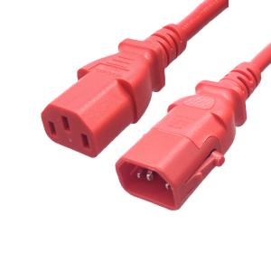 China Customized IEC Power Extension Cable IEC320 C14 To C13 Lock Connector 1.2m 1.5m wholesale