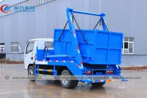 China Dongfeng Self Loading Swing Arm Garbage Truck 4x2 4cbm With Hanging Chain wholesale