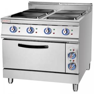 China 380V-415V Voltage Electric Commercial Cooking Range with Square Hot Plate and Oven wholesale